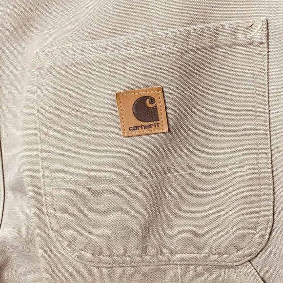 NEW Carhartt Dungaree Fit Mens Pants 34X36 Tan Carpenter Work Chore NWOT - Picture 9 of 11